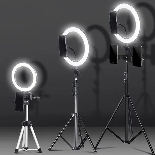 10-Inch LED Ring Light with Tripod & Phone Holder