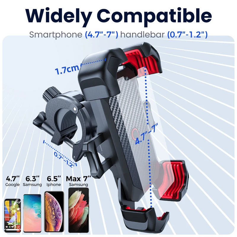 Joyroom Bike Phone Holder – 360° Rotatable Motorcycle & Bicycle Mount (4.7–7 inch Phones)