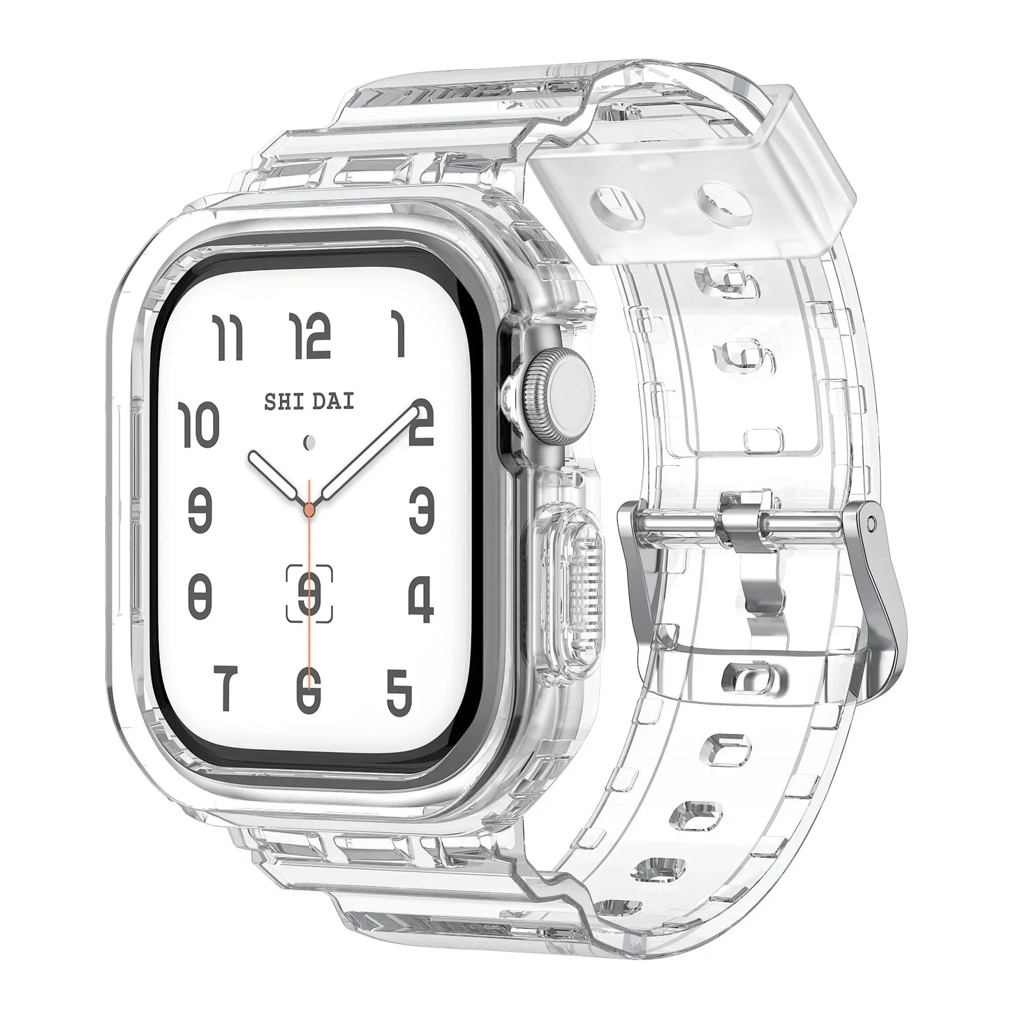 For Apple Watch Series 10 46mm 42mm Clear Case Band Crystal Sport Protective Bumper Cover with Strap for iWatch Series 10