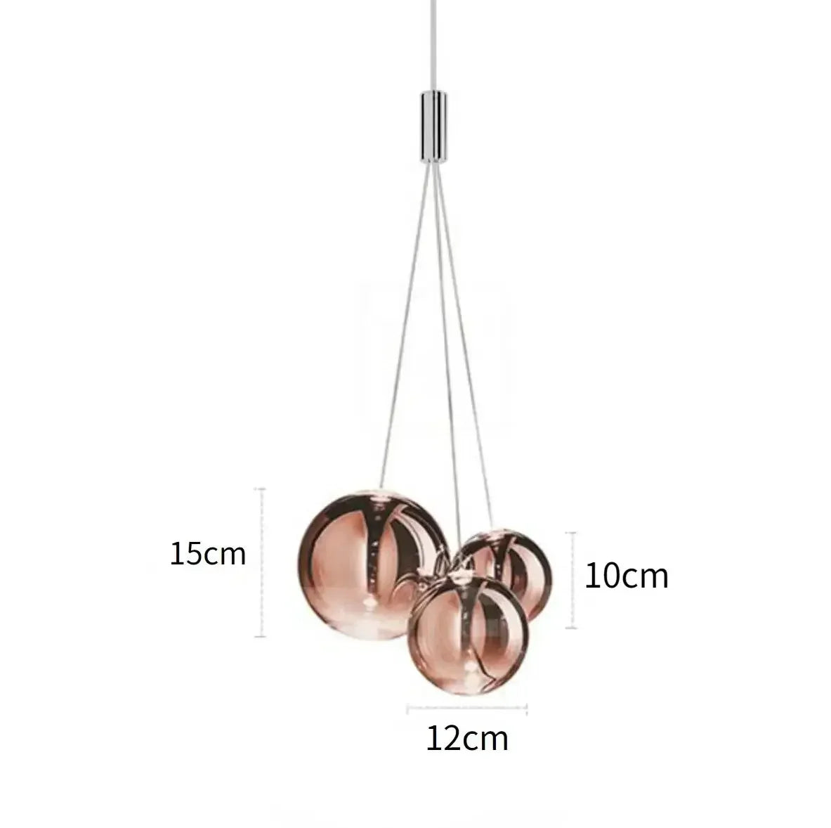 Nordic Glass Ball Pendant Light – Modern Luxury Ceiling Lamp for Living Room, Dining & Interior Decor
