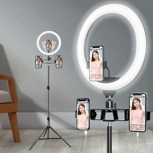 10-Inch LED Ring Light with Tripod & Phone Holder