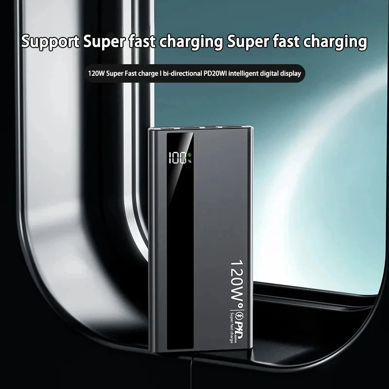 Ultra Fast 50000mAh Power Bank – 120W LED Display Portable Charger
