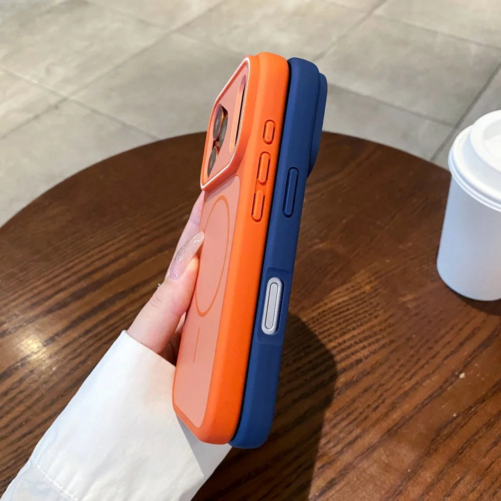 MagSafe Matte iPhone Case – Shockproof Magnetic Cover (iPhone 11–17 Pro Max)