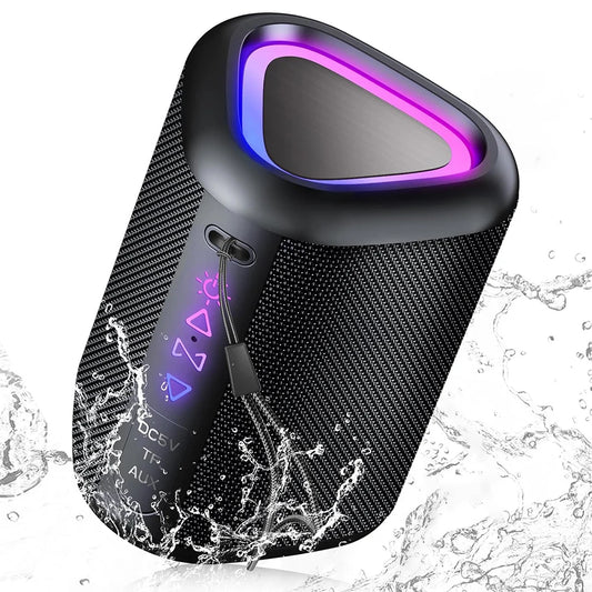 Portable Bluetooth Speaker with LED Lights – 24H Playtime