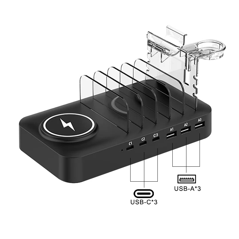 9-in-1 Fast Wireless Charging Station for iPhone, Apple Watch & AirPods