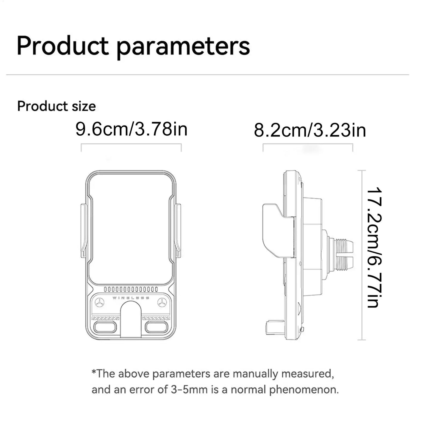 Wireless Phone Charger for Car 15W Fast Charging Air Vent Cradles Auto Clamping Phone Holders for Music Control Video Streaming