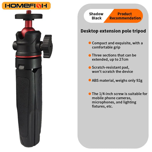 Portable Phone & Camera Tripod – Adjustable Stand for Live Streaming & Video