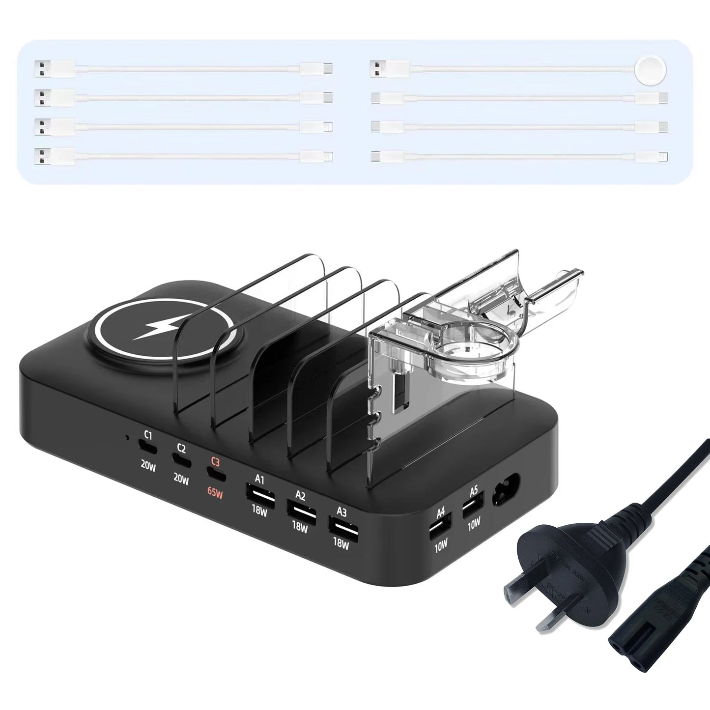 9-in-1 Fast Wireless Charging Station for iPhone, Apple Watch & AirPods