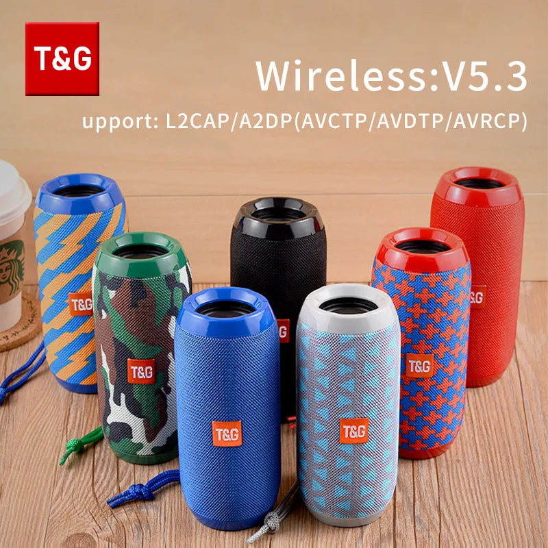 T&G TG117 Portable Bluetooth Speaker – Waterproof Bass Sound