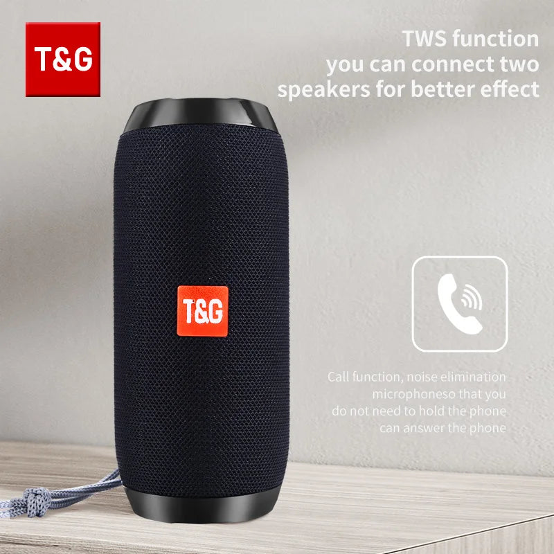 T&G TG117 Portable Bluetooth Speaker – Waterproof Bass Sound