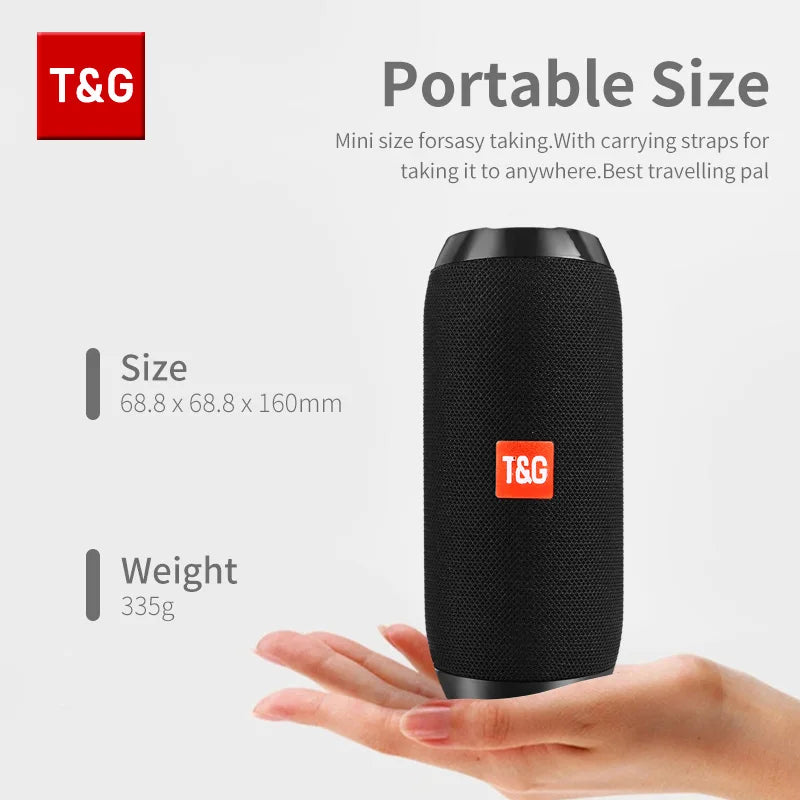 T&G TG117 Portable Bluetooth Speaker – Waterproof Bass Sound