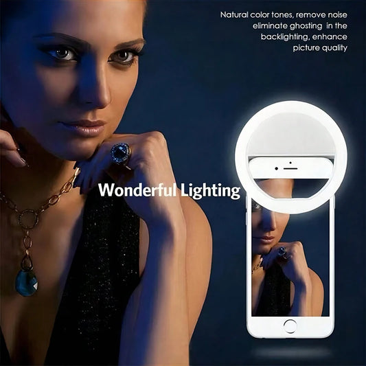 Rechargeable LED Selfie Ring Light for Phones