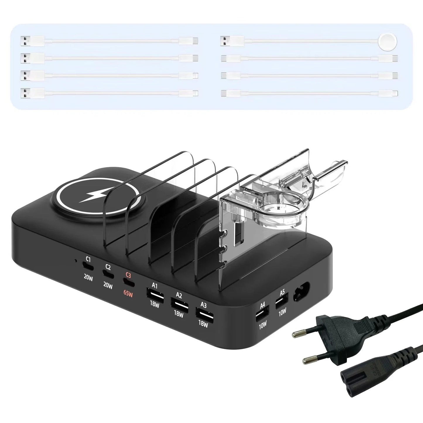 9-in-1 Fast Wireless Charging Station for iPhone, Apple Watch & AirPods