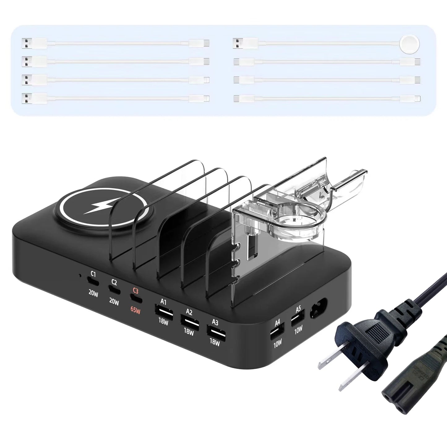 9-in-1 Fast Wireless Charging Station for iPhone, Apple Watch & AirPods