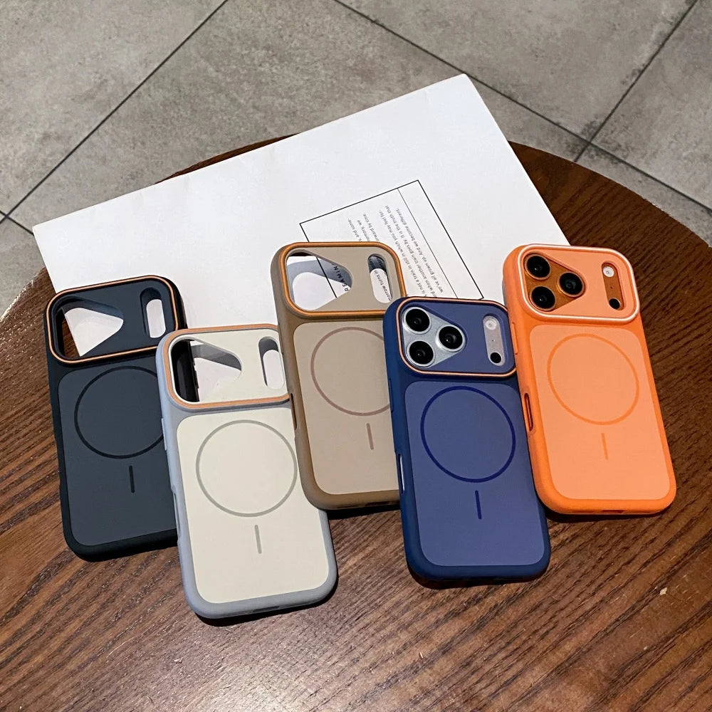 MagSafe Matte iPhone Case – Shockproof Magnetic Cover (iPhone 11–17 Pro Max)