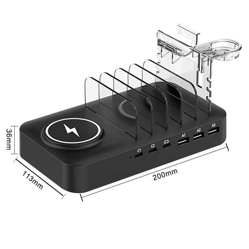 9-in-1 Fast Wireless Charging Station for iPhone, Apple Watch & AirPods